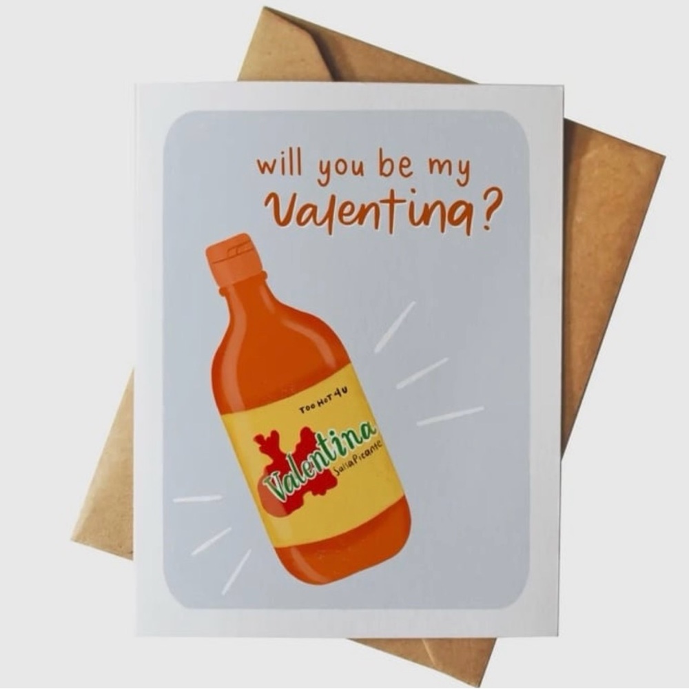 Valentina Hot Sauce Valentine's Card